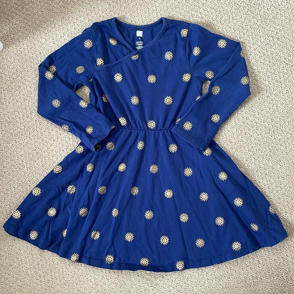 Tea Collection Sun Print Faux Wrap Dress (size 5)